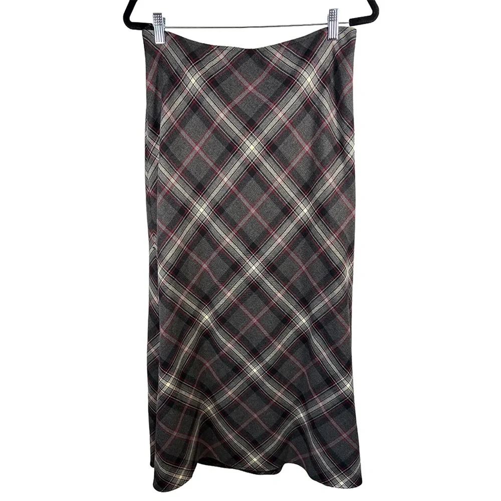 Jones New York Sport Plaid Wool Maxi Skirt | Classic Tartan | Size 12 - Picture 7 of 8